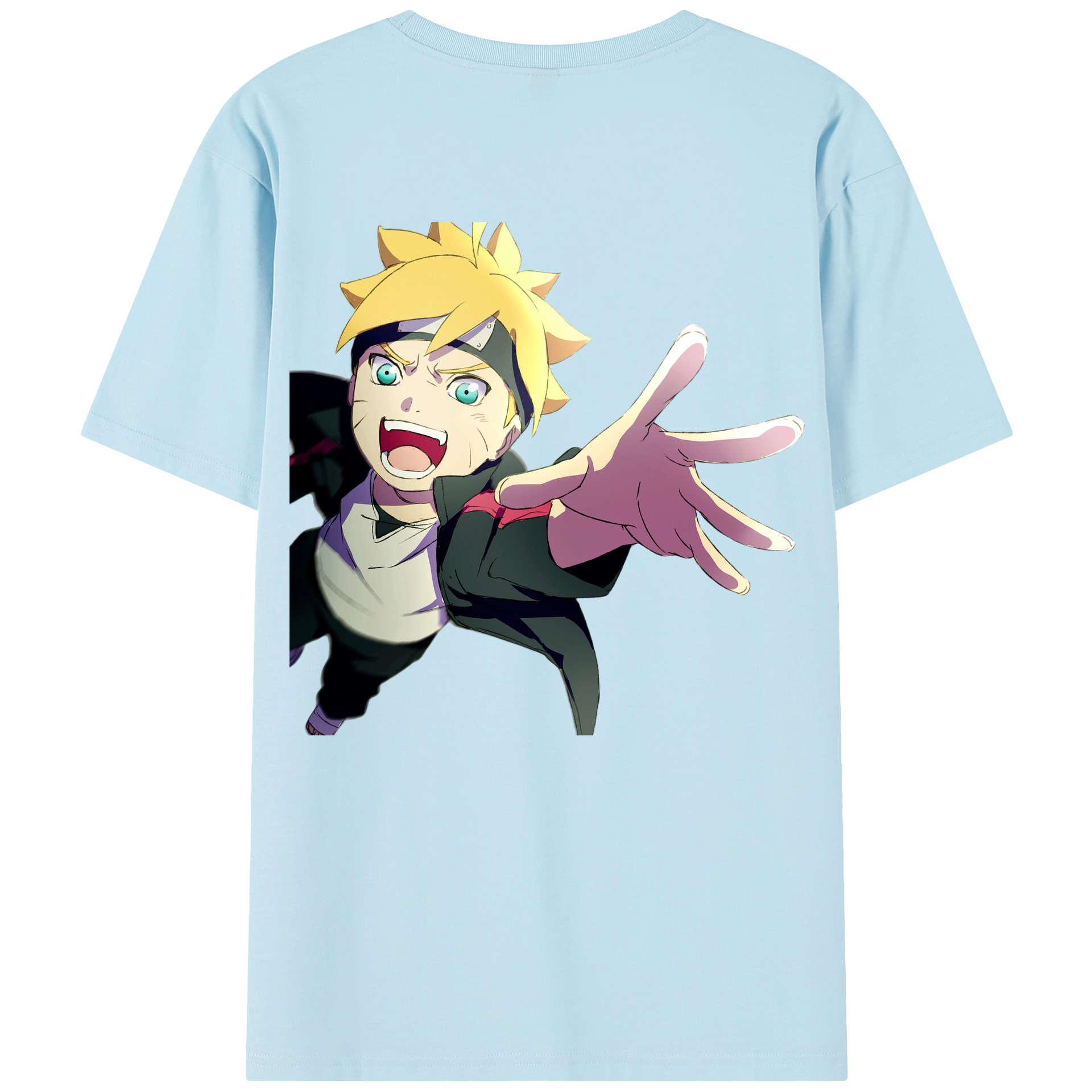 （画像用） NARUTO -ナルト- うずまき ボルト Uzumaki Boruto 綿100％半袖Tシャツ（背面プリント）